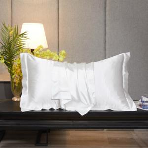 Buy cheap 0.721m/Pcs Bedsure White Satin Silk Pillowcase Frizz Free from wholesalers