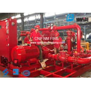 4000GPM Skid Mounted Fire Pump Ductile Cast Iron Casing With 338KW Motor Driver