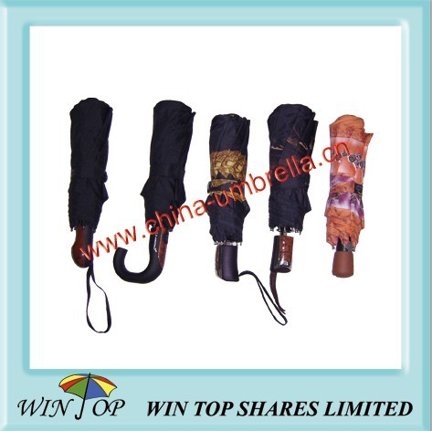 21" X 8 Ribs 3 Fold Auto Open and Close Gift Umbrella