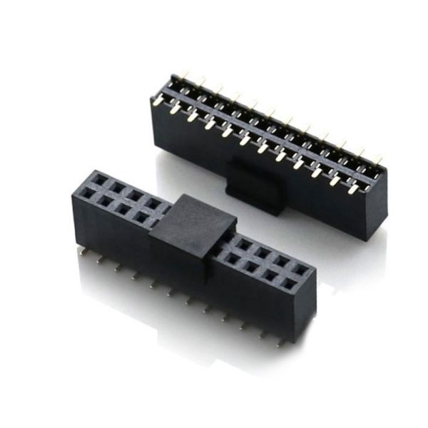 Quality PA6T 1.27mm Pitch Female Header Connector H4.6mm Double Row Female Header for sale