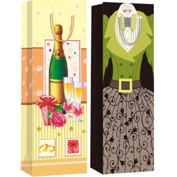 Buy cheap China cheap custom paper wine bags wholesale from wholesalers