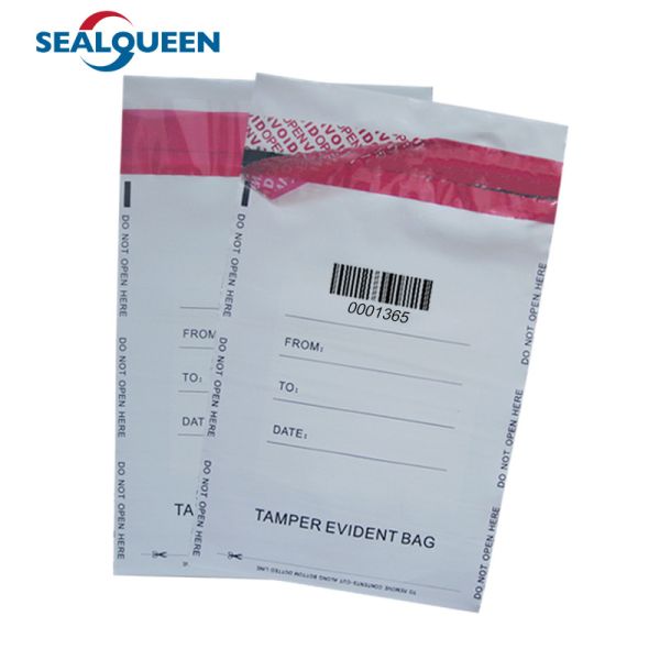 Quality Opaque Packing Tamper Evident Security Bags Custom Plastic Self Seal for sale