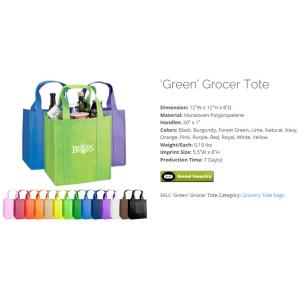 Buy cheap STRIPED GROCERY TOTE, eco-friendly, reusable, durable, recyclable and biodegradable,moistureproof, BAGEASE, PAC, PAK, PK from wholesalers