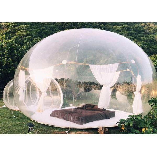 Buy cheap 0.8mm clear PVC Inflatable Bubble Tent with 2m tunnel from wholesalers