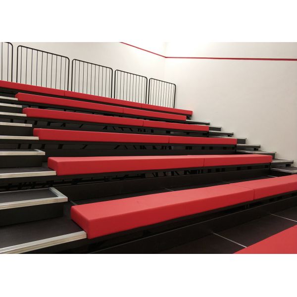 Buy cheap Fabric Upholstered Retractable Bleacher Seating With Optional Row Letter from wholesalers