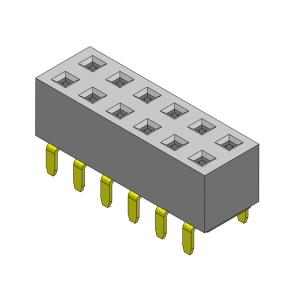 Buy cheap Female Header Connector 2.54mm Dual Row Dual Entry TYPE 2*2PIN To 2*40PIN H=5.00mm from wholesalers