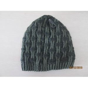 Buy cheap Acrylic knitted hat with jacquard technology and fleece lining inside from wholesalers