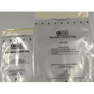 China Self Sealing 95kpa Biohazard Bag Customized 100% LDPE on sale