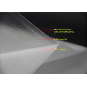 Buy cheap 0.12mm Polyolefin EAA Hot Melt Adhesive Sheets For Embroidery Patch 0.10mm * 48cm * 100yards product