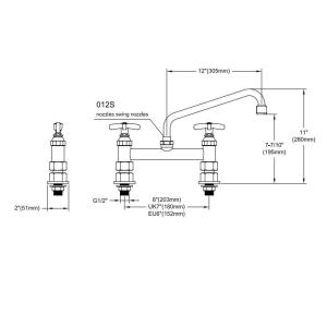 Flexible Spring Kitchen 152mm Commercial Sink Faucet