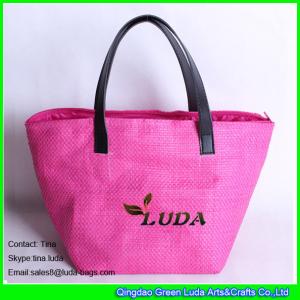 Buy cheap LUDA pink cheap promotion totes paper straw beach bags wholesale from wholesalers