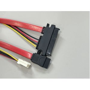 Serial ATA data power connector cable, 7+15 pin SATA wire harness with micro 4