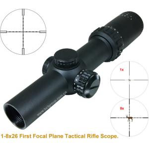 Buy cheap 1-8x26mm IR tactical riflescope long eye relief riflescope from wholesalers