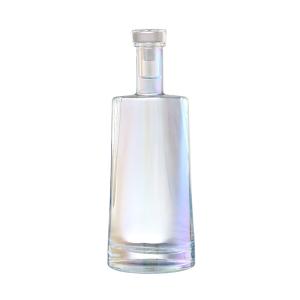 Buy cheap 750ml Clear Frosted Glass Whiskey Bottle with Screw Cap from wholesalers
