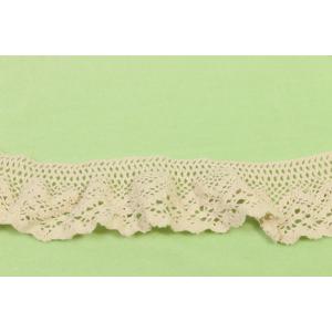 Buy cheap ODM Cotton Crochet Lace Trim Beige Elastic For Multiapplication from wholesalers