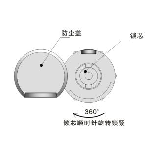 Chrome Plated Quarter Turn Lock Zinc Alloy Cylinder Cam Lock
