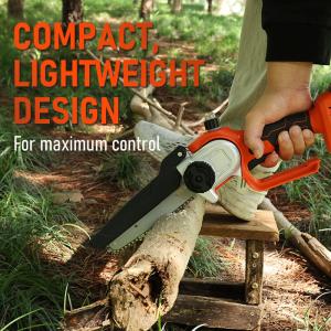 Buy cheap Mini Cordless Brushless Chainsaw 6 Inch Electric Battery Powered Chainsaw With Auto Oil Pump System from wholesalers
