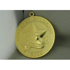 3D Die Casting Medals Zinc Alloy Material With Gold Plating 50 mm