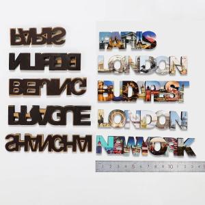 Custom Logo Magnetic Souvenir Silk Printing MDF Wood Fridge Magnets