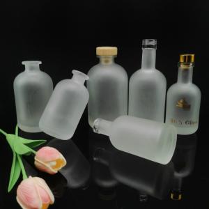 Buy cheap 250ml 700ml Frosted Round Glass Bottle for Liquor Made of Super Flint Glass Material from wholesalers
