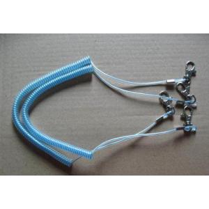 Buy cheap China factory direct OEM custom colors custom sizes spring coiled lanyard cords with hooks from wholesalers