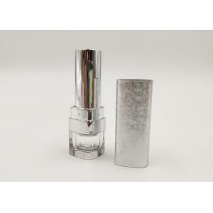 10g Matte Silver Custom Lipstick Tubes Silk Screen Printing With Shiny Surface