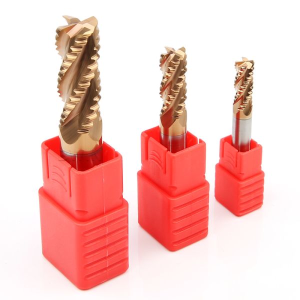 Buy cheap Solid 4 Flutes Roughing Carbide End Mill HRC55 Alloy Steel from wholesalers