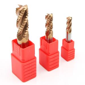 Buy cheap Solid 4 Flutes Roughing Carbide End Mill HRC55 Alloy Steel from wholesalers