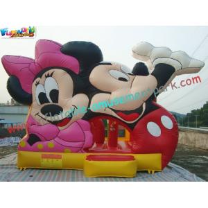 Mickey Mouse Commercial Bouncy Castles , Inflatable Bounce House With PVC