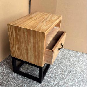 Buy cheap Solid Wood Hotel Bedside Table Nightstand With Drawer And Shelf from wholesalers