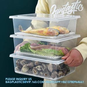 Containers With Removable Drain Plate And Lid, Stackable Portable Freezer