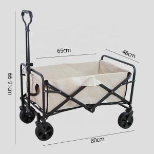 Buy cheap 5 Inch Rubber Wheels Folding Wagon Cart 100L 90kg Capacity from wholesalers
