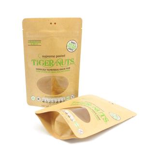 Buy cheap ODM Biodegradable Stand Up Pouches Zipper Top Kraft Window Bags from wholesalers