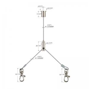 Buy cheap Y Shape LED Panel Light Hanging System With Lobster Hook YW-86021 product