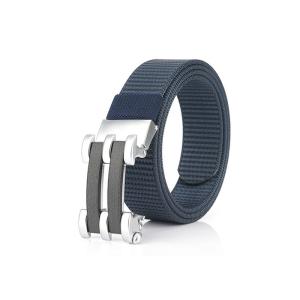 110cm Length Mens Elastic Stretch Belts with Brass Auto Buckle
