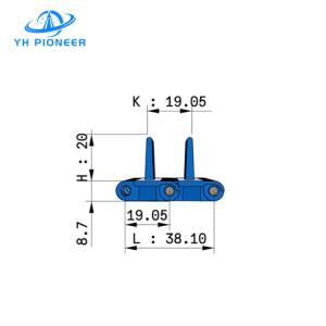 Easy to Clean Modular Belt with Flights for Sanitary Conveying in Food and
