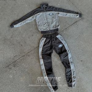 Buy cheap Polyester Men's 2 Piece Jogger Set Patchwork Tracksuit Jacket And Track Pants Windproof from wholesalers