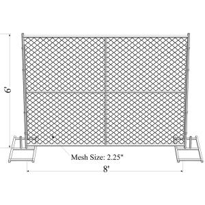 Buy cheap ASTM -A392-06 temporary chain link fence panels 6ft x 10ft construction fence Tubing 1⅗"(40mm) cross brace mesh 1⅗"40mm from wholesalers