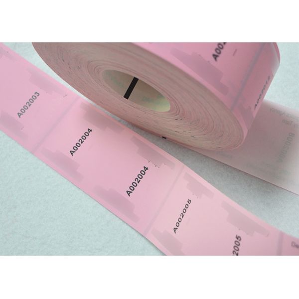 Quality PET Film Material Printable Tamper Proof Labels Reveal Hidden Message for sale