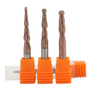 Tungsten Steel 2 Flute Coated Taper Ball End Mill Cnc Router Bits for Wood