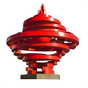 Buy cheap Red Outdoor Decorative Metal Sculpture Galvanized Steel Sculpture product