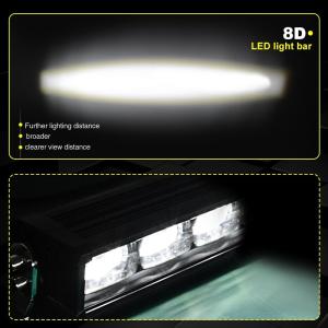 Buy cheap LED light bar 8D 8 inch 30W, 2100LM spot light long lifetime work driving lamp IP68 waterproof with bracket for SUV... from wholesalers