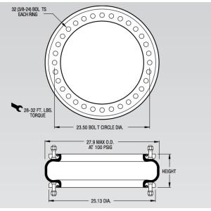 China FS 2870-16 RS Germany CONTITECH Industrial Air Spring High Strength Construction Firestone W01-358-7737 on sale