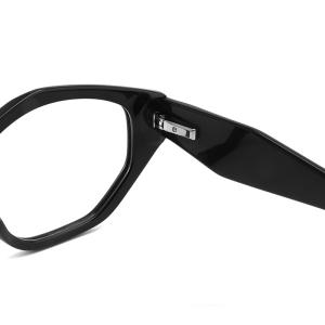 Buy cheap Black Irregular Acetate Frame Glasses Optical Transparent Lens from wholesalers
