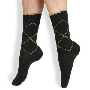 Buy cheap Classical Argyle Design Wool Mid-calf Striped Seamless Dress Socks For Men from wholesalers