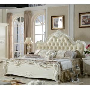 Buy cheap 2017 newest Classic French style wooden soft leather bed from wholesalers