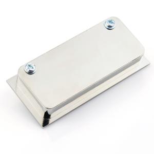 Electrical Cabinet Flush Door Pull Handles Yellowish Color With Zinc Alloy