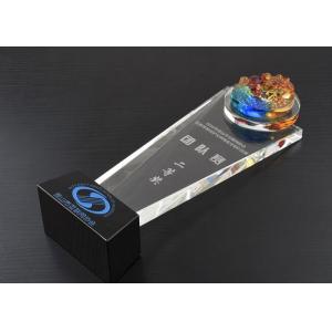 Buy cheap Personalized Crystal Trophy Cup , Sand Blasting Crystal Glass Awards from wholesalers