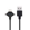 Buy cheap 0.5m USB 2.0 3-in-1 Quick Charge Data Cable Micro Type C from wholesalers