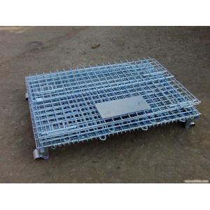 Buy cheap Galvanized Foldable Wire Mesh Security Cage , Warehouse Wire Storage Cages from wholesalers